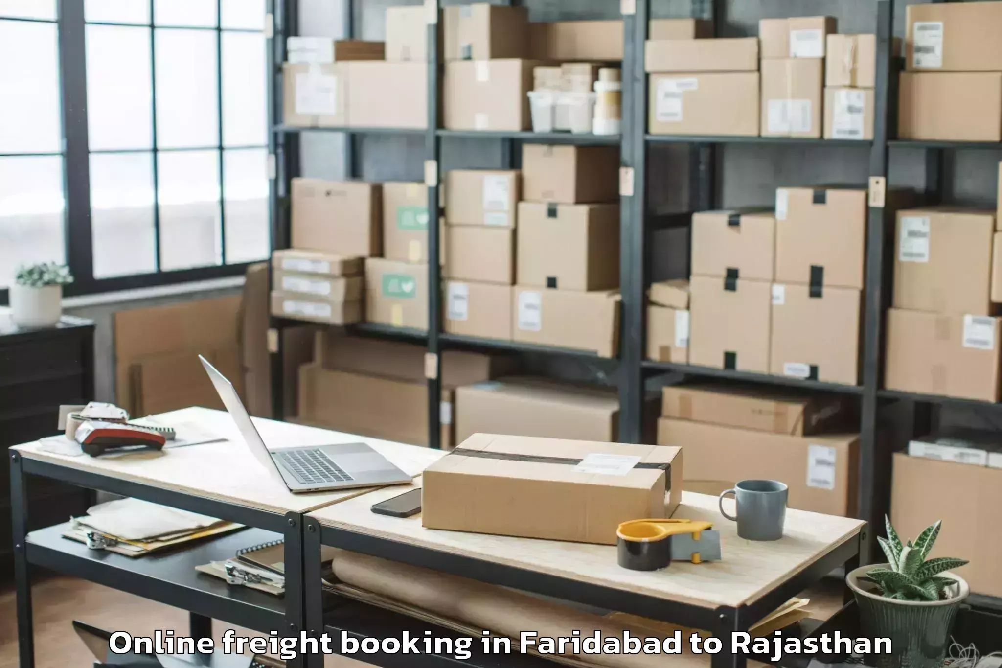 Top Faridabad to Parvatsar Online Freight Booking Available